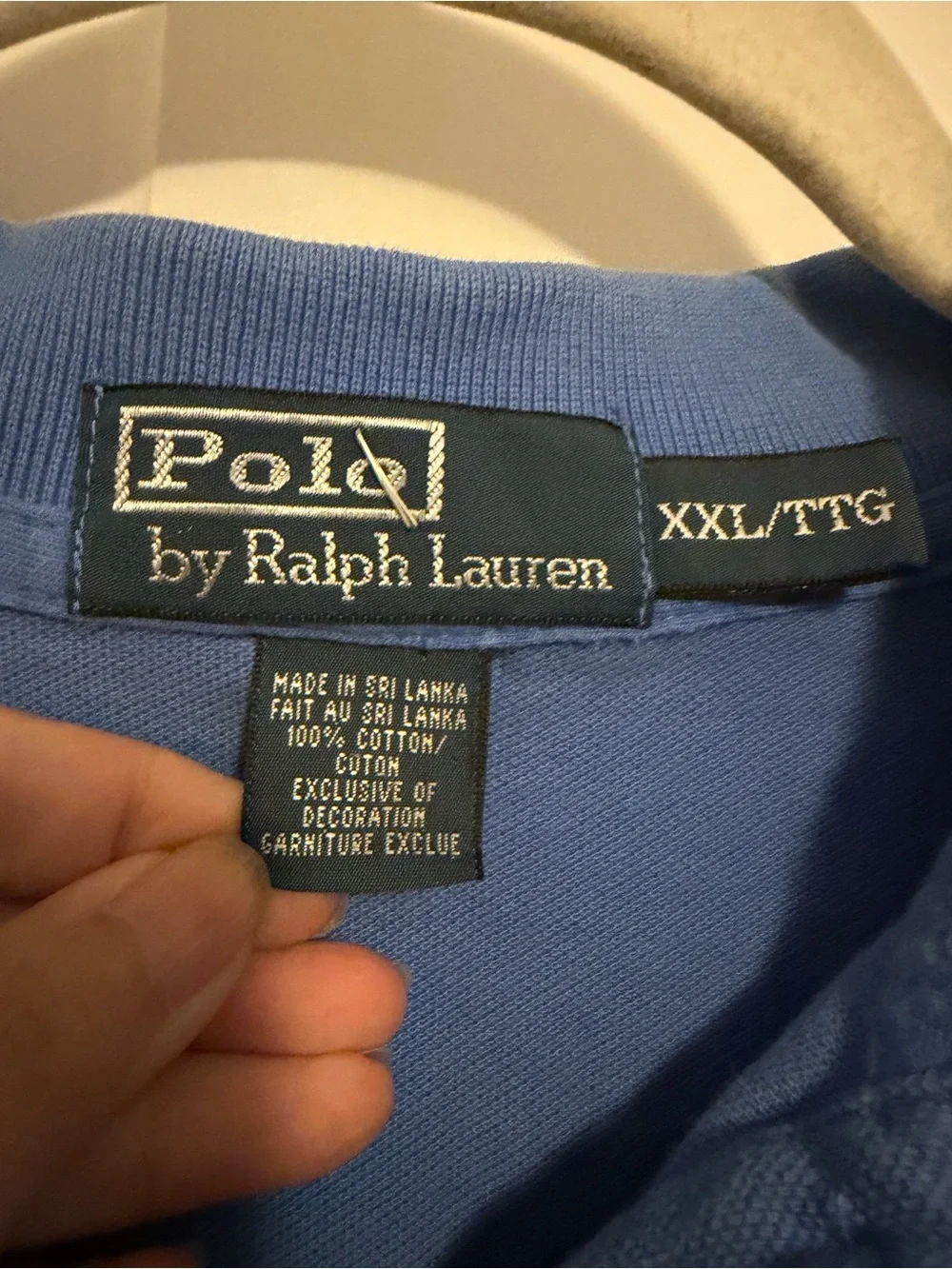 Polo Ralph Lauren Polo Shirt XXL Tall Blue Yellow Pony Short Sleeve Cotton Pique